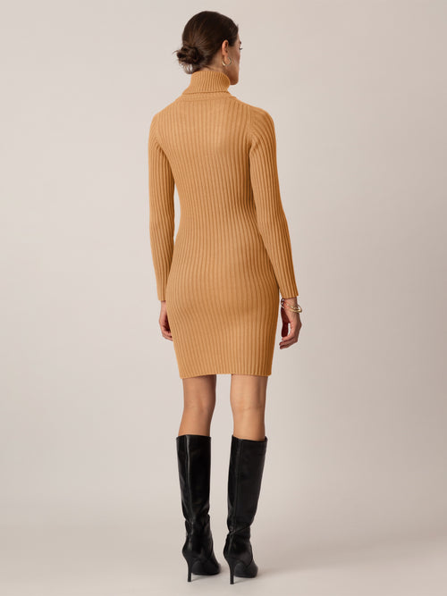APART Strickkleid aus einer soften Viskose- Mischung mit Kaschmir | cognac image 1