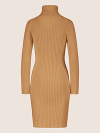 APART Strickkleid aus einer soften Viskose- Mischung mit Kaschmir | cognac