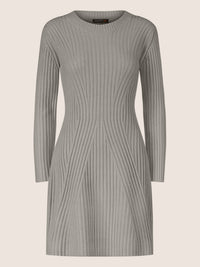 APART Strickkleid mit ausgestelltem Rockpart | grau meliert