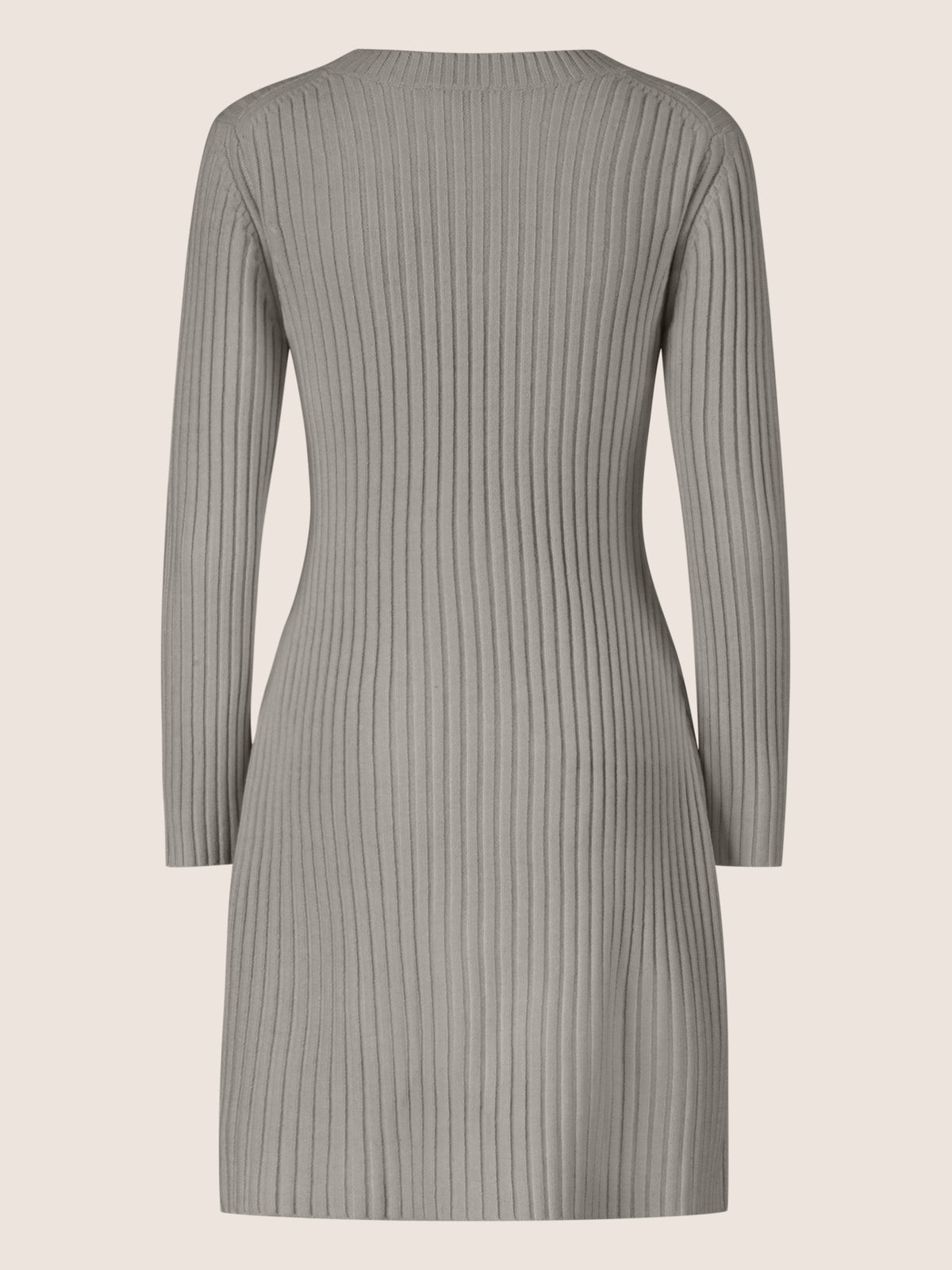 APART Strickkleid mit ausgestelltem Rockpart | grau meliert