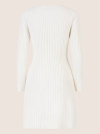 APART Strickkleid mit ausgestelltem Rockpart | creme