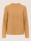 APART Pullover aus einer soften Viskose- Mischung mit Kaschmir allover in Halbpatent gestr | cognac