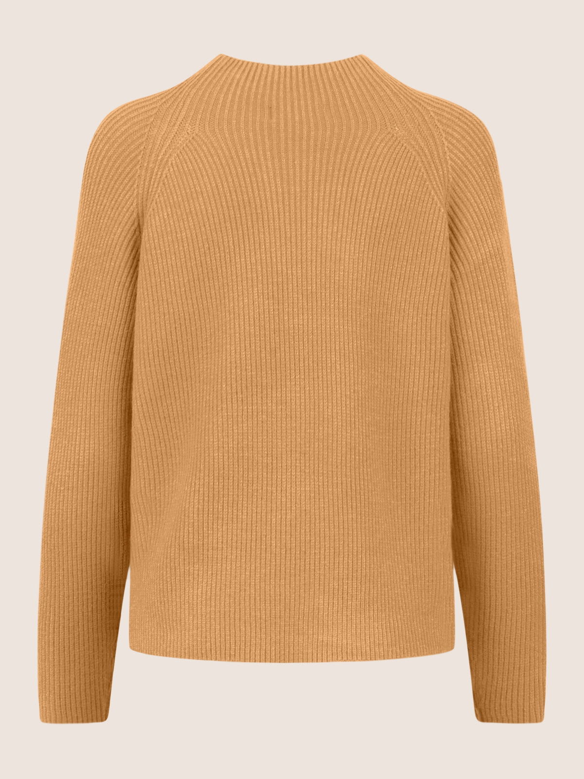 APART Pullover aus einer soften Viskose- Mischung mit Kaschmir allover in Halbpatent gestr | cognac