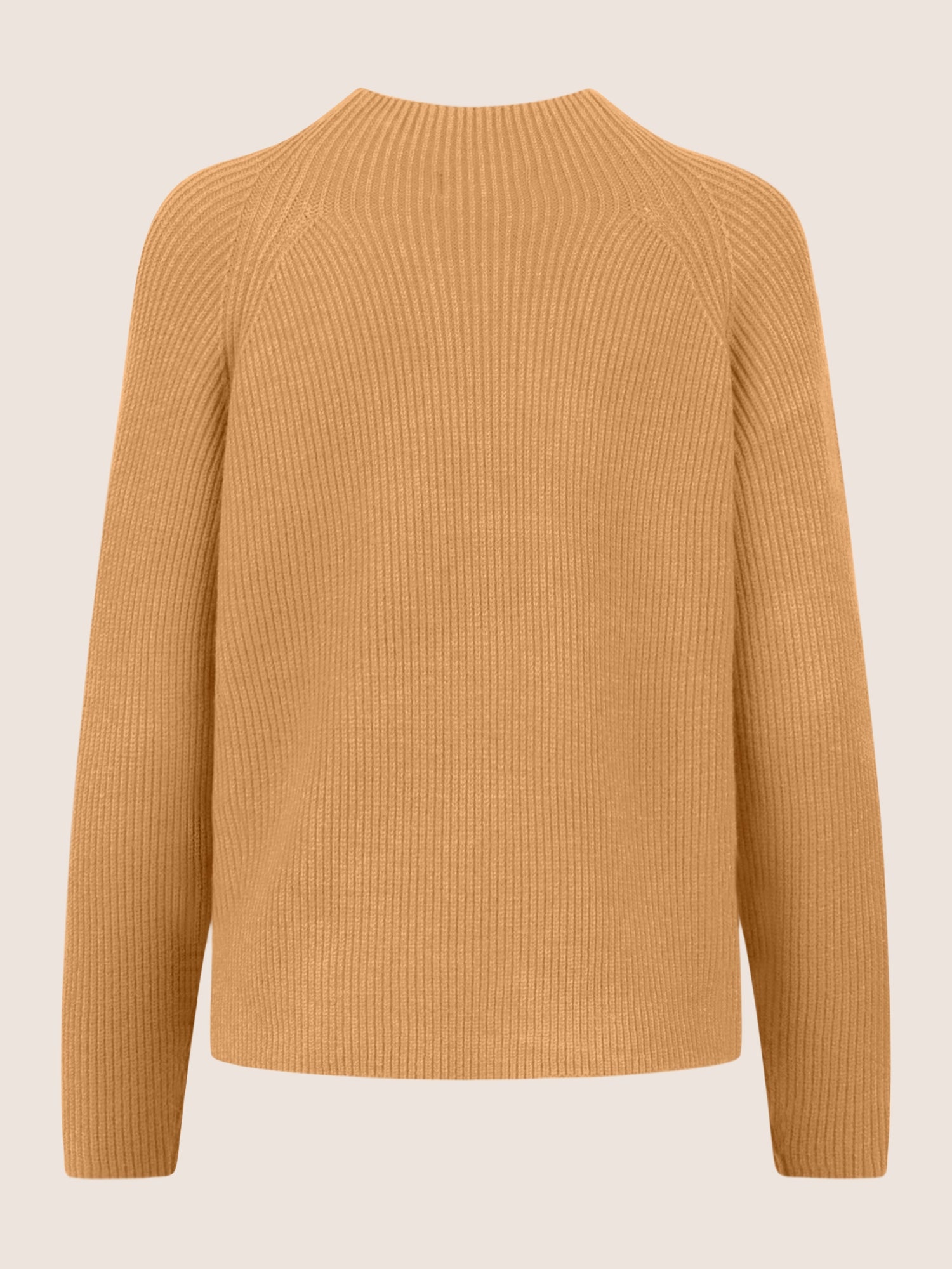 APART Pullover aus einer soften Viskose- Mischung mit Kaschmir allover in Halbpatent gestr | cognac
