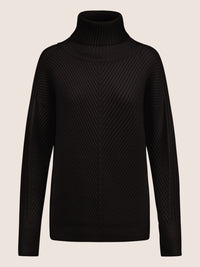 APART Pullover aus einer soften Viskose- Mischung mit Kaschmir | schwarz