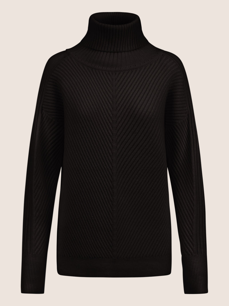 APART Pullover aus einer soften Viskose- Mischung mit Kaschmir | schwarz