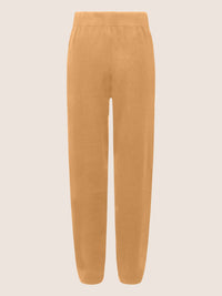 APART Strick-Jogpants aus einer soften Viskose- Mischung mit Kaschmir | cognac