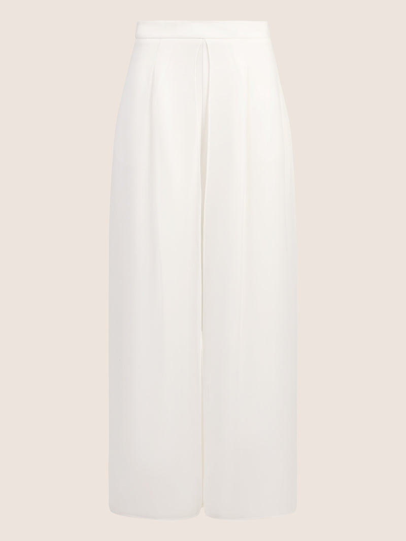APART Hochzeitshose aus einem leicht strukturierten, elastischen Stoff mit Chiffon Layer | creme