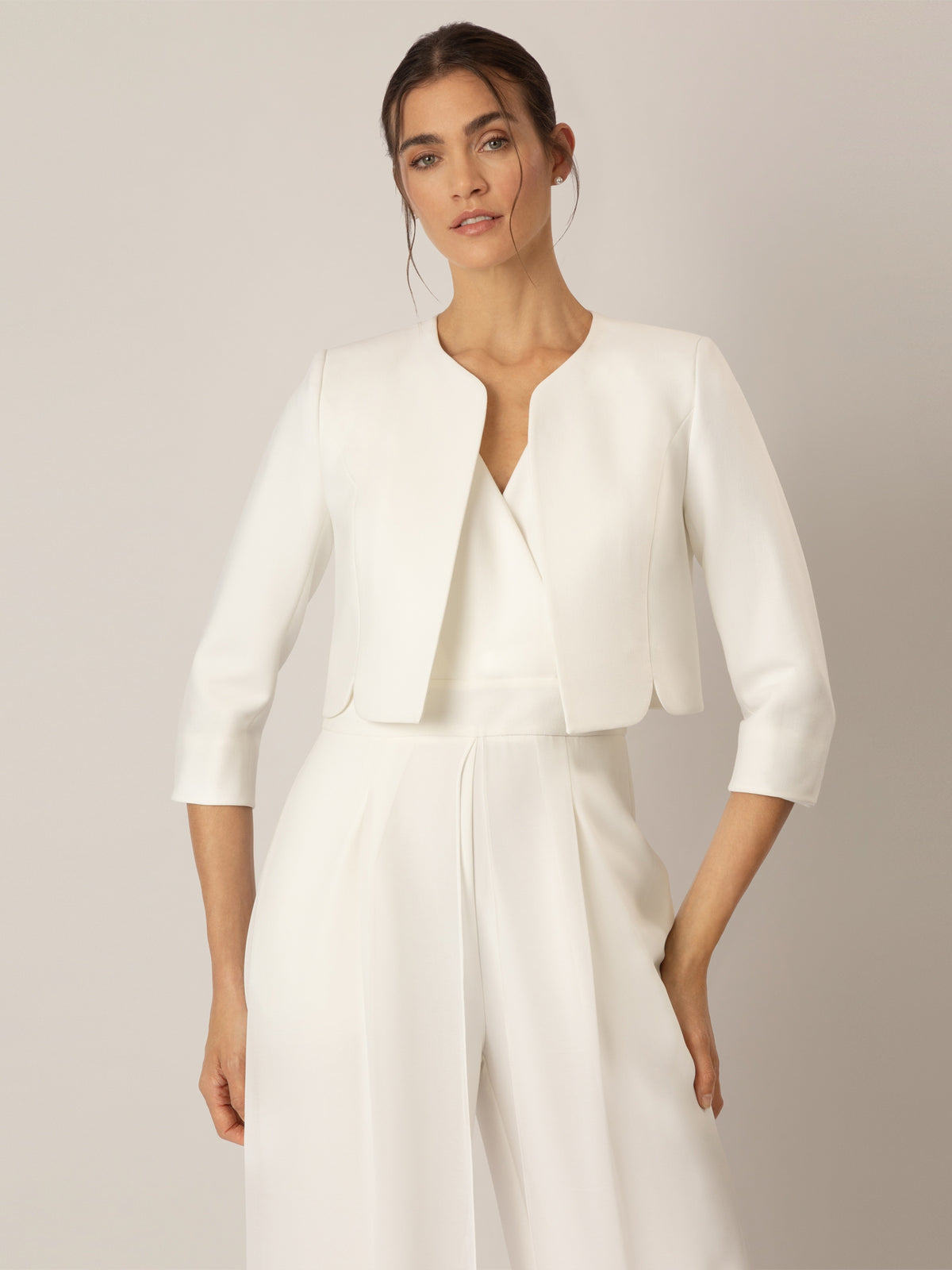 APART Bolero aus einer leicht strukturierten Ware | creme