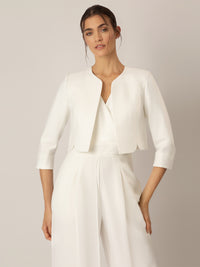 APART Bolero aus einer leicht strukturierten Ware | creme
