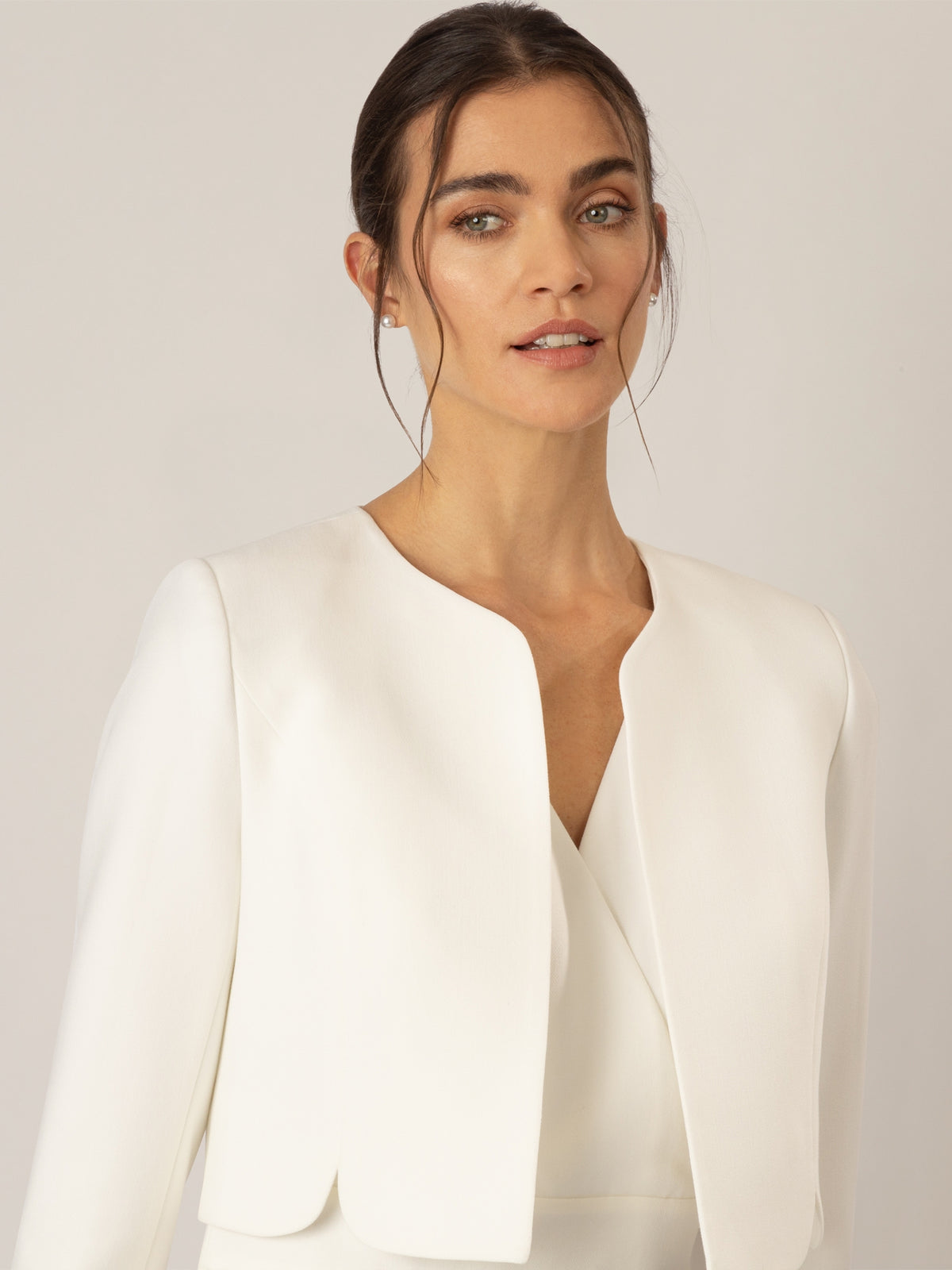 APART Bolero aus einer leicht strukturierten Ware | creme