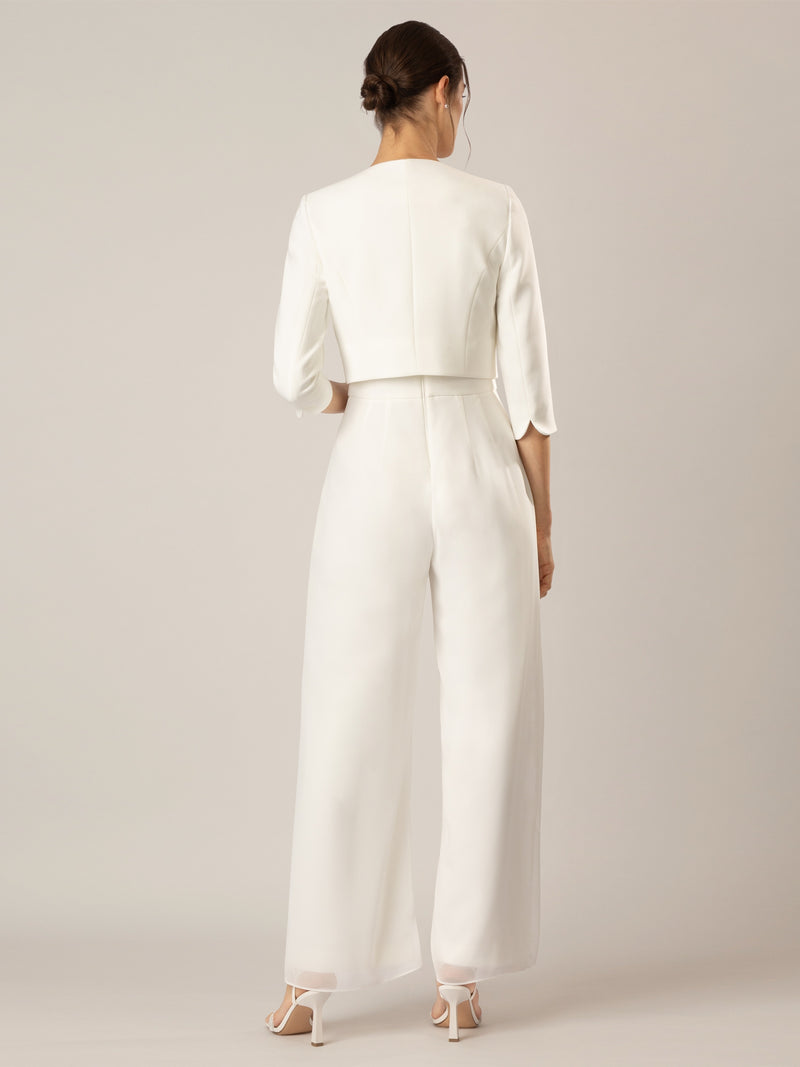 APART Bolero aus einer leicht strukturierten Ware | creme