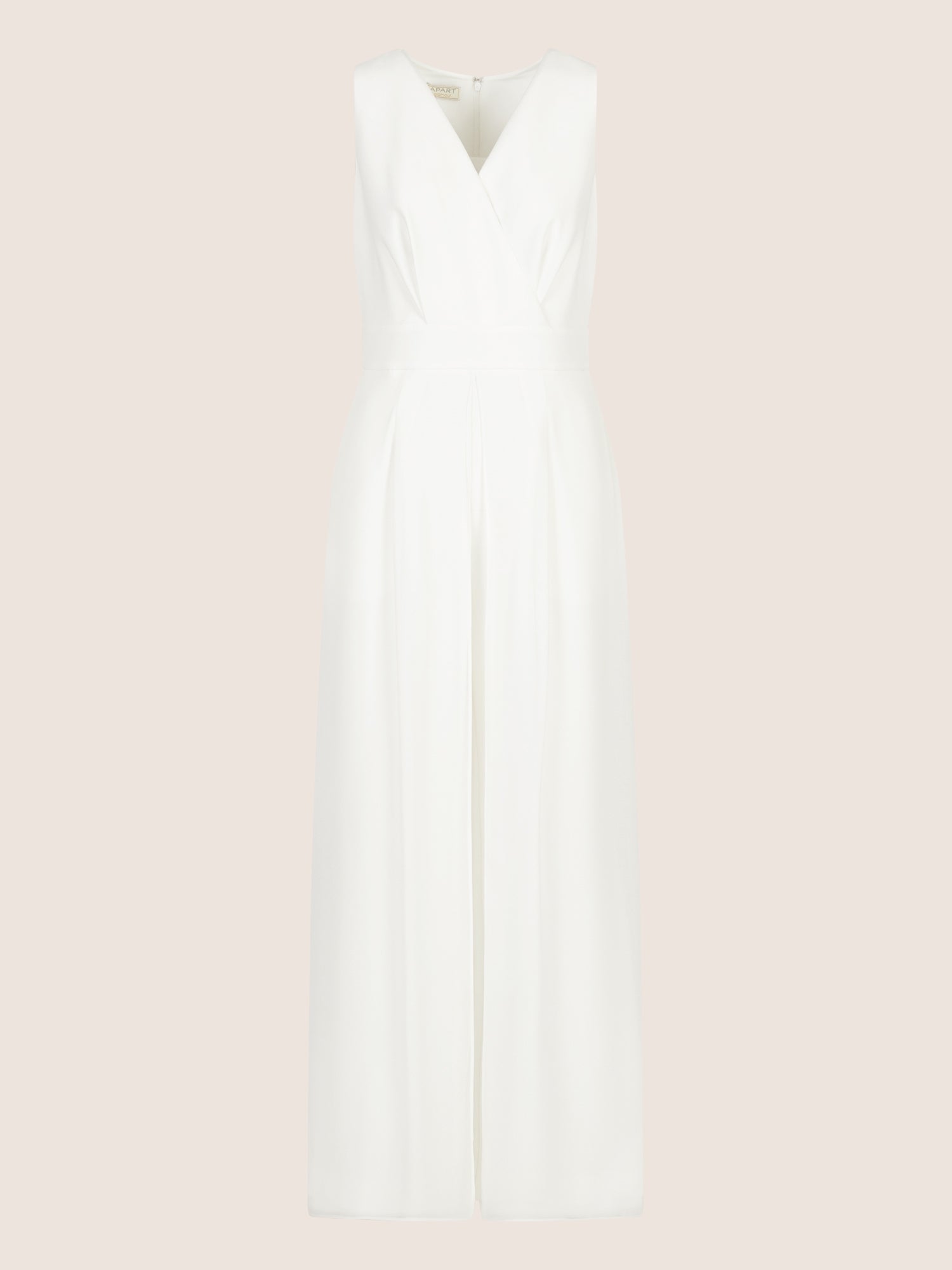 APART Overall im Materialmix aus einer leicht strukturierter Ware und Chiffon | creme