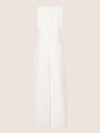 APART Overall im Materialmix aus einer leicht strukturierter Ware und Chiffon | creme