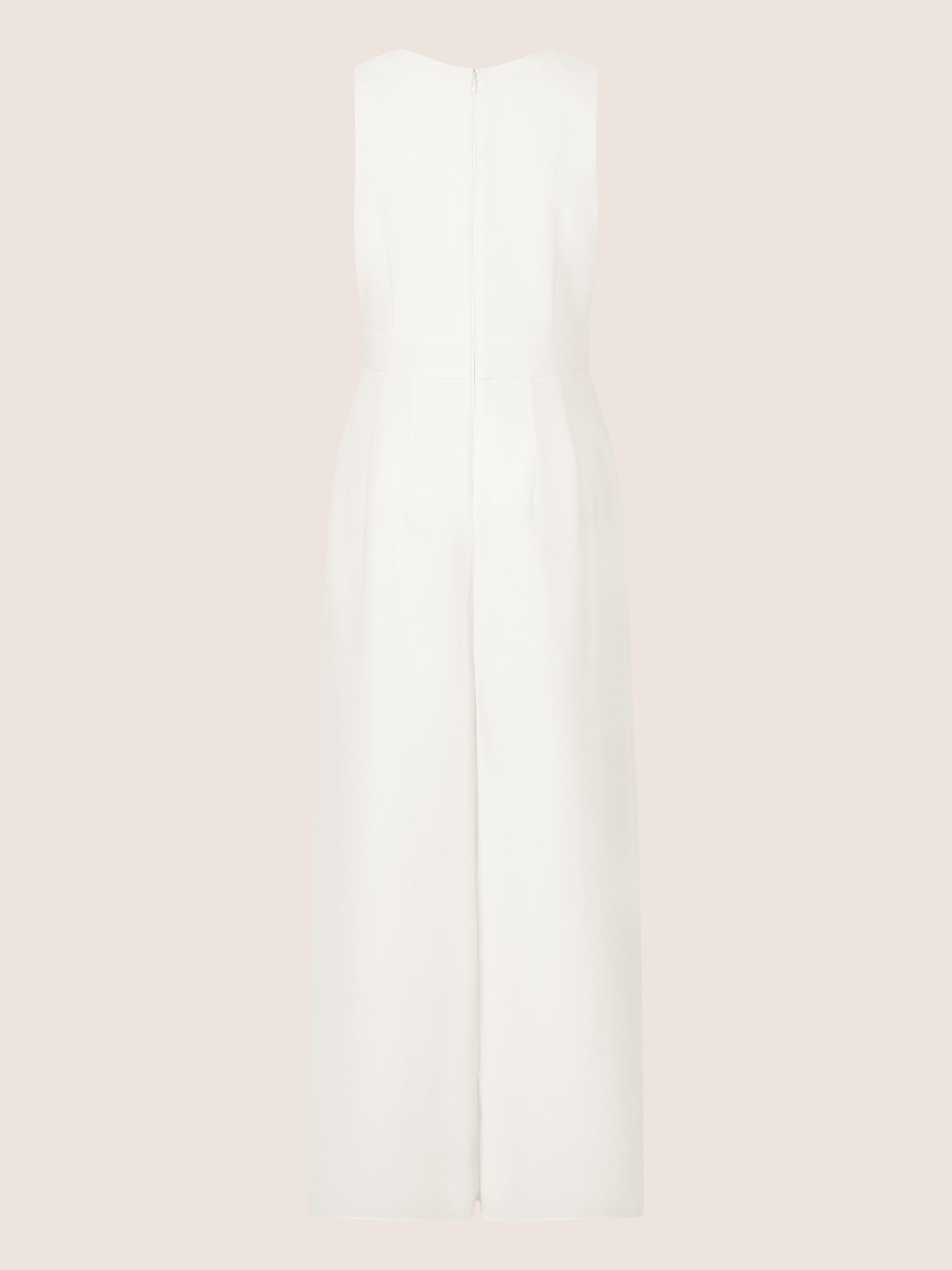 APART Overall im Materialmix aus einer leicht strukturierter Ware und Chiffon | creme