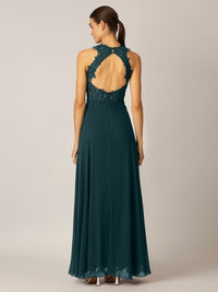 APART Abendkleid aus einer Plastischen Spitze und Chiffon | emerald