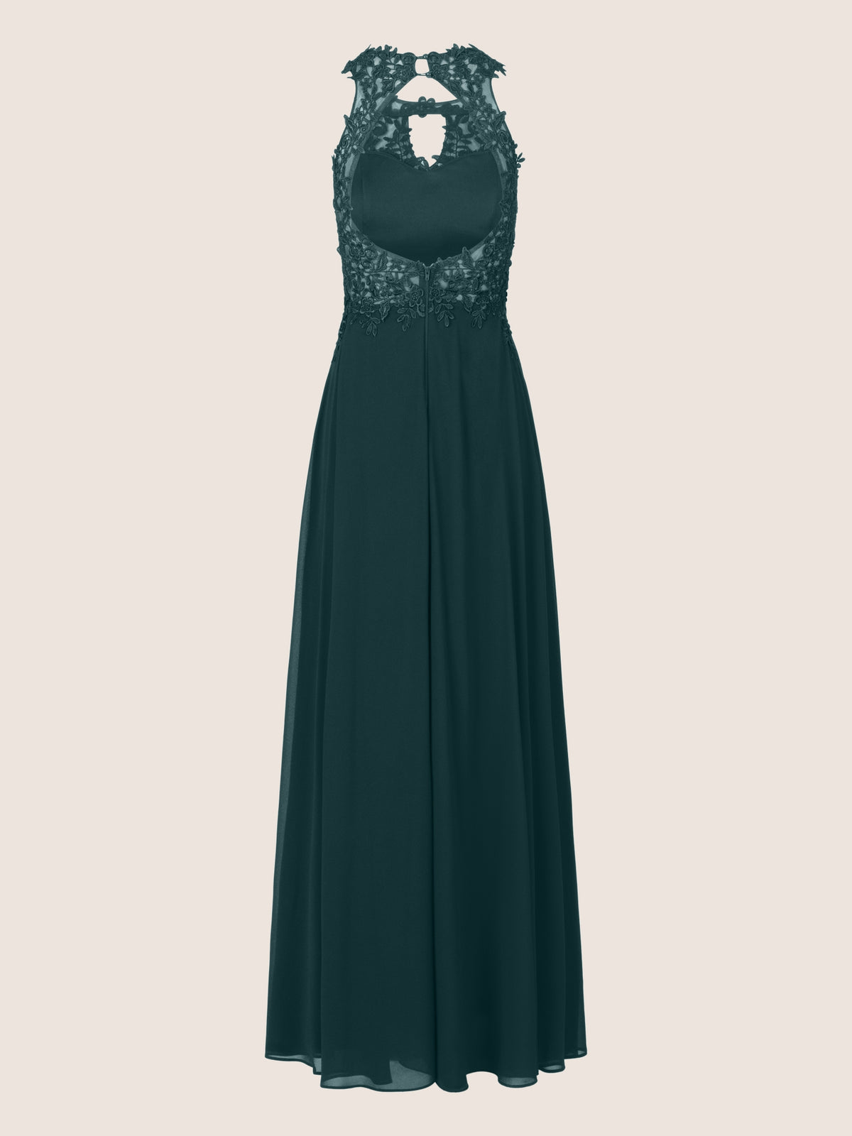 APART Abendkleid aus einer Plastischen Spitze und Chiffon | emerald
