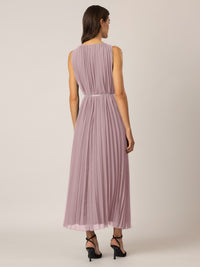 APART langes Plisseekleid mit allover Sonnenplissee | mauve