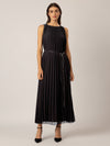 APART langes Plisseekleid mit allover Sonnenplissee | schwarz
