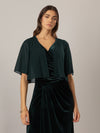 APART Chiffonbolero aus semitransparentem Chiffon | emerald