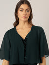 APART Chiffonbolero aus semitransparentem Chiffon | emerald