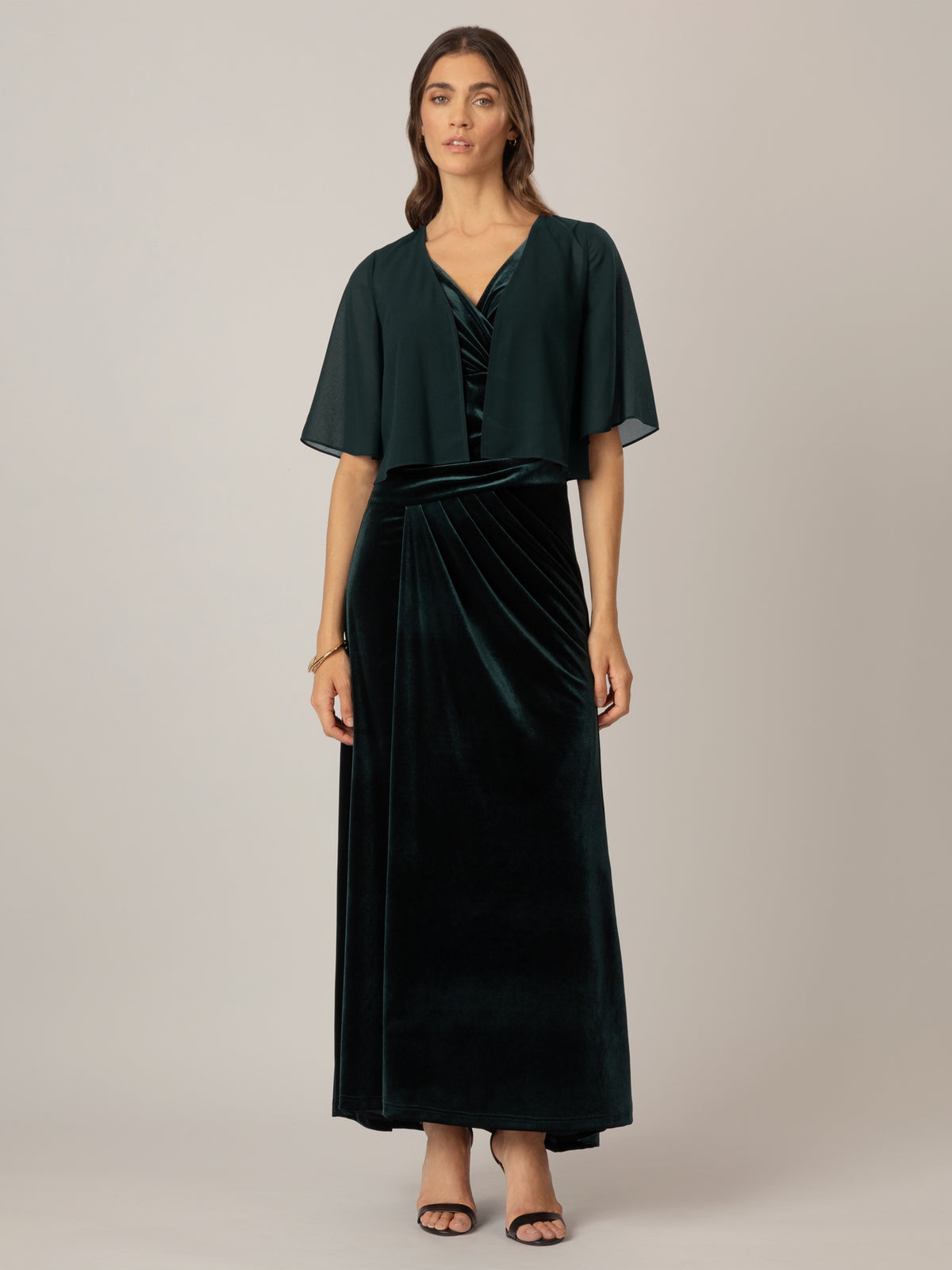 APART Chiffonbolero aus semitransparentem Chiffon | emerald