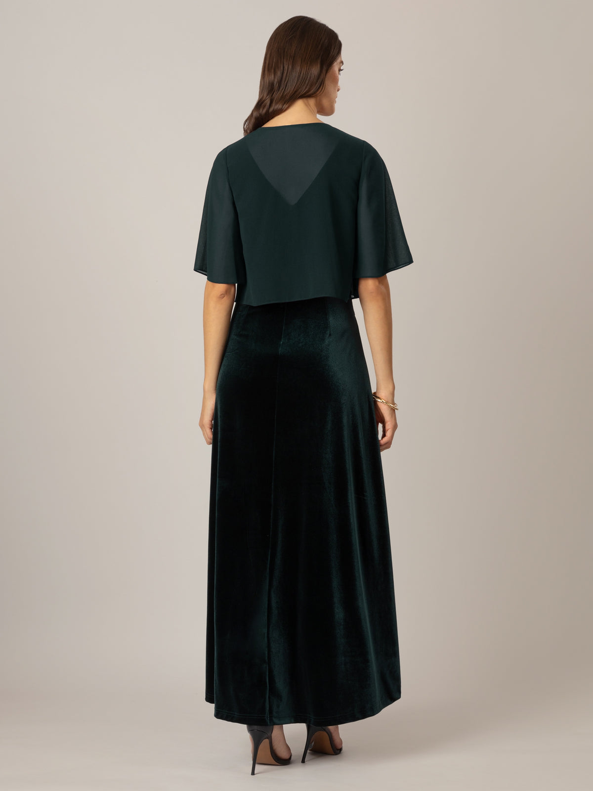 APART Chiffonbolero aus semitransparentem Chiffon | emerald