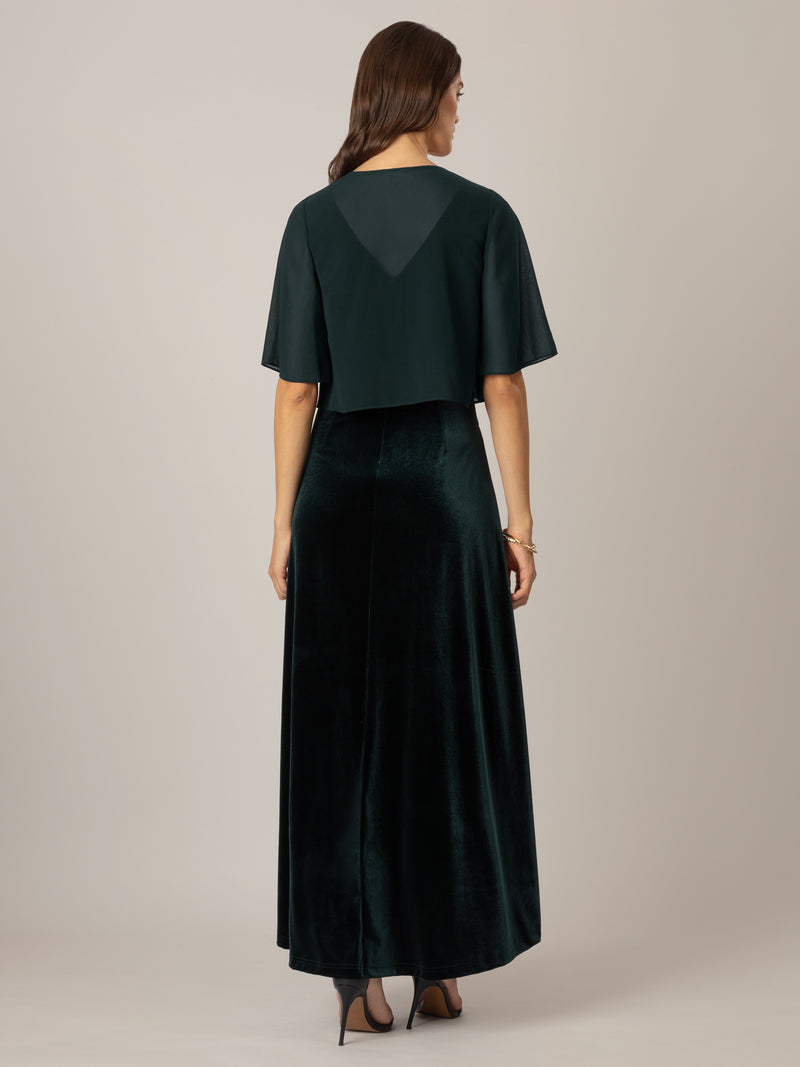 APART Chiffonbolero aus semitransparentem Chiffon | emerald