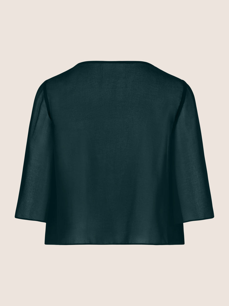APART Chiffonbolero aus semitransparentem Chiffon | emerald