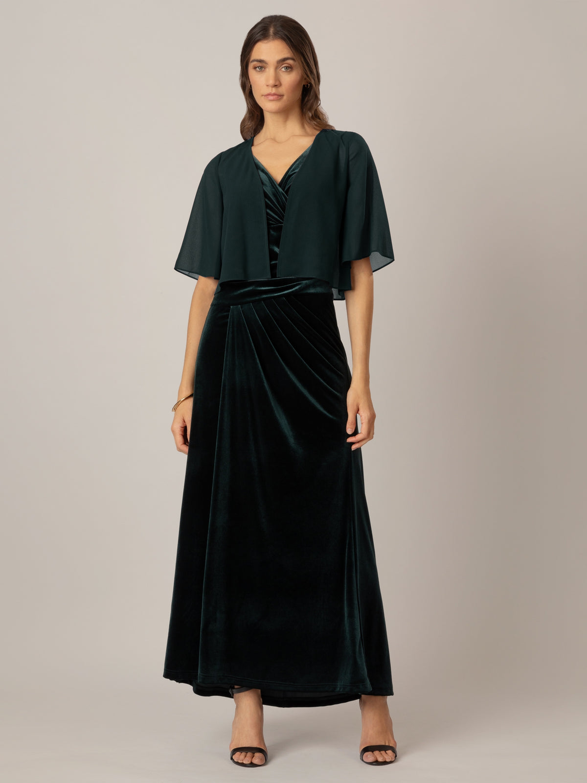 APART Chiffonbolero aus semitransparentem Chiffon | emerald