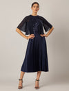 APART Chiffonbolero aus semitransparentem Chiffon | nachtblau