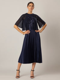 APART Chiffonbolero aus semitransparentem Chiffon | nachtblau