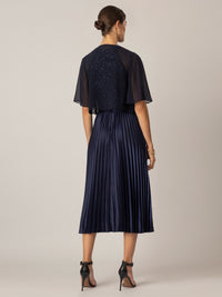 APART Chiffonbolero aus semitransparentem Chiffon | nachtblau