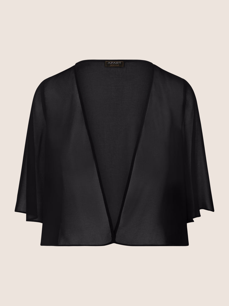 APART Chiffonbolero aus semitransparentem Chiffon | nachtblau