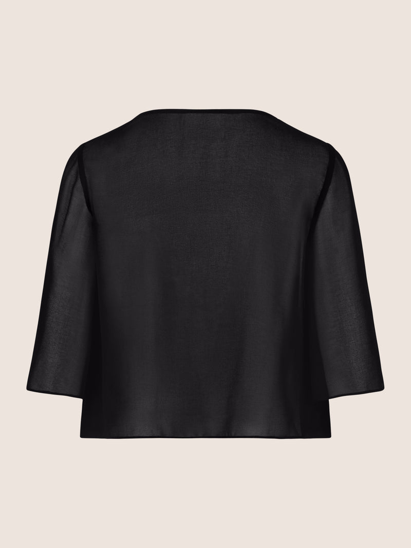 APART Chiffonbolero aus semitransparentem Chiffon | nachtblau