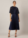 APART Chiffonbolero aus semitransparentem Chiffon | nachtblau
