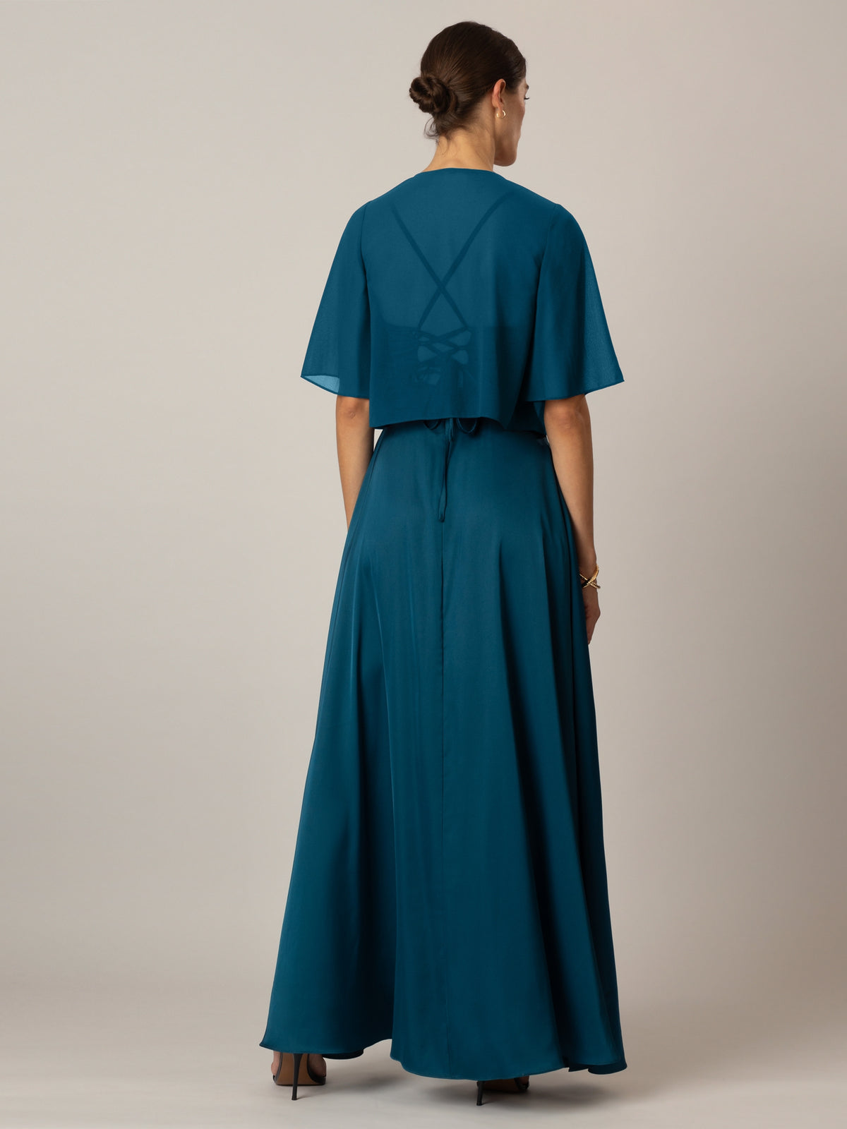 APART Chiffonbolero aus semitransparentem Chiffon | petrol