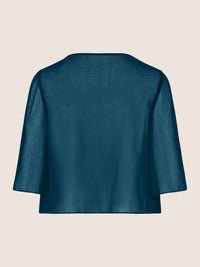 APART Chiffonbolero aus semitransparentem Chiffon | petrol