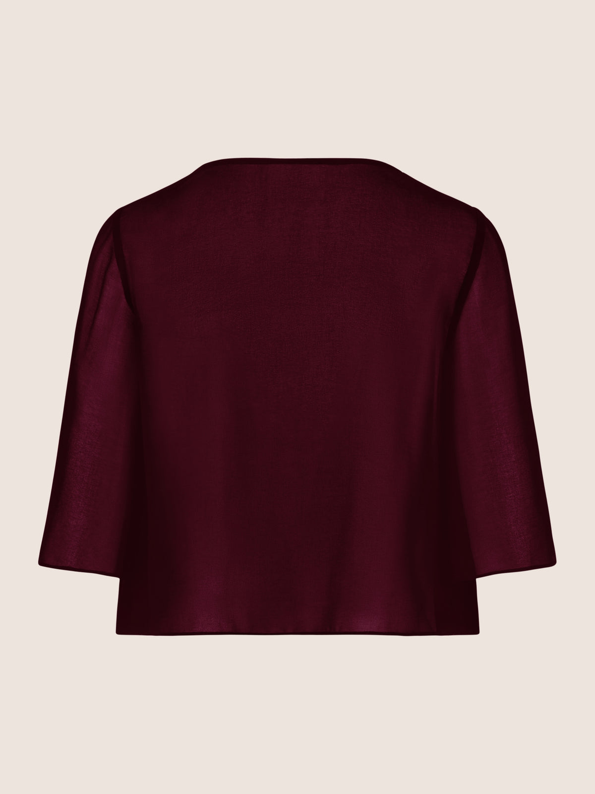APART Chiffonbolero aus semitransparentem Chiffon | bordeaux