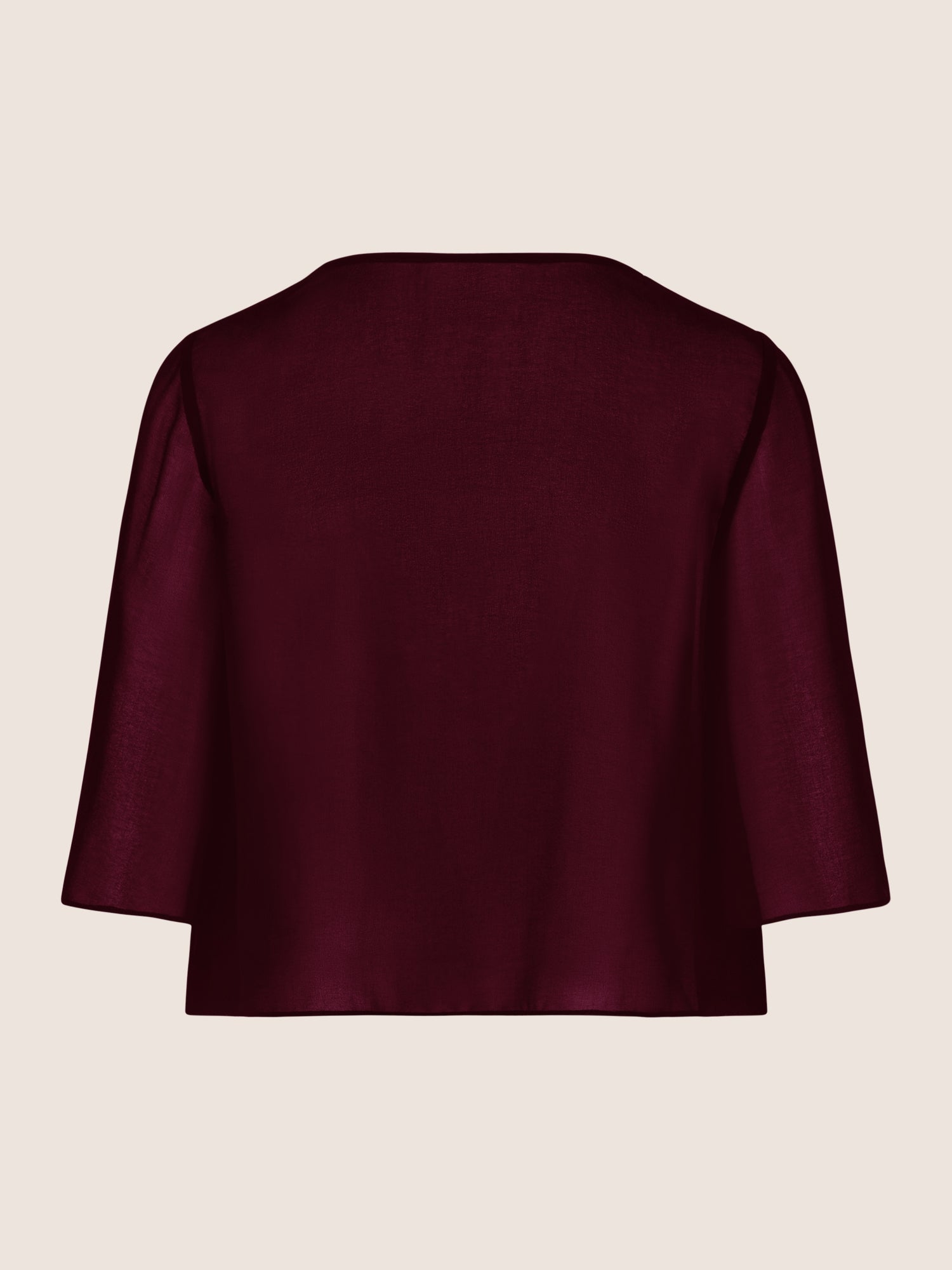 APART Chiffonbolero aus semitransparentem Chiffon | bordeaux