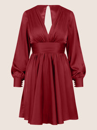 APART Cocktailkleid mit gerafftem Unterbrusteinsatz | bordeaux