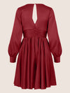 APART Cocktailkleid mit gerafftem Unterbrusteinsatz | bordeaux