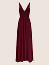 APART Langes Chiffon Kleid mit Spitzenapplikationen | bordeaux