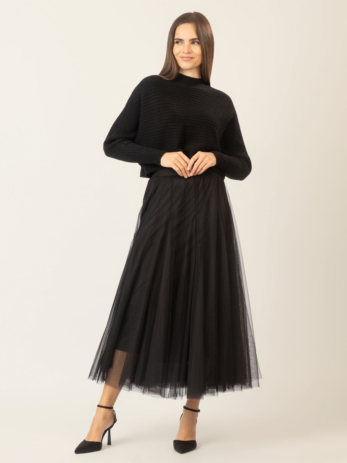 APART Tüllrock mit Schlupfverschluss für einen eleganten Look im Alltag | schwarz