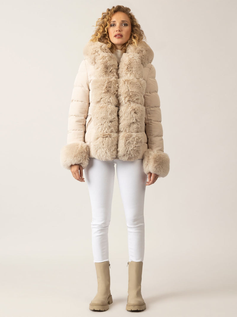 APART Winterjacke mit Reißverschluss für den perfekten Winter-Look | beige