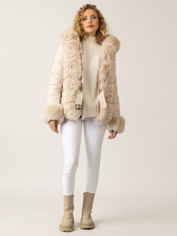 APART Winterjacke mit Reißverschluss für den perfekten Winter-Look | beige