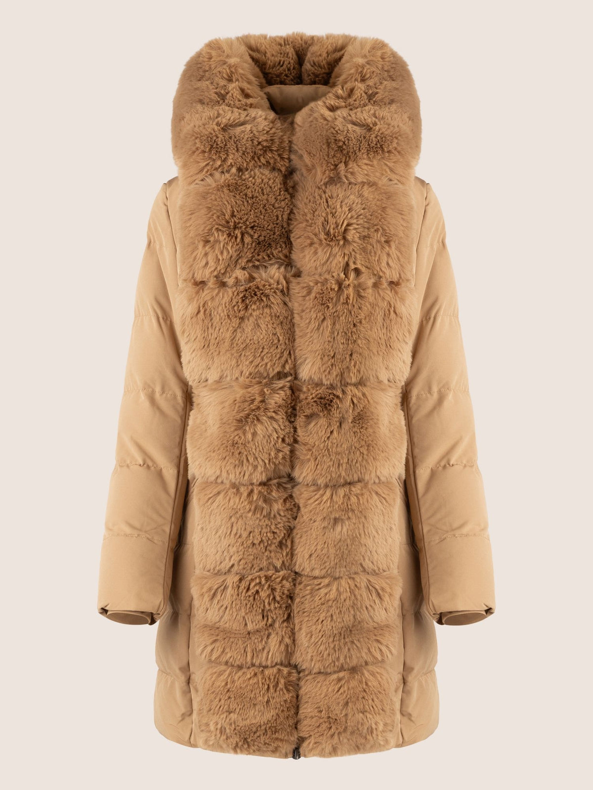 APART Winterjacke mit Reißverschluss für praktischen Schutz an kalten Tagen | camel