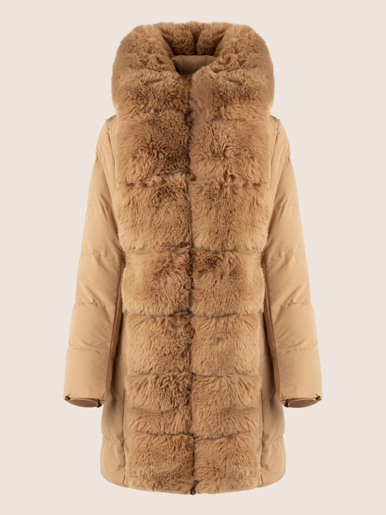 APART Winterjacke mit Reißverschluss für praktischen Schutz an kalten Tagen | camel