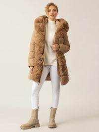 APART Winterjacke mit Reißverschluss für praktischen Schutz an kalten Tagen | camel