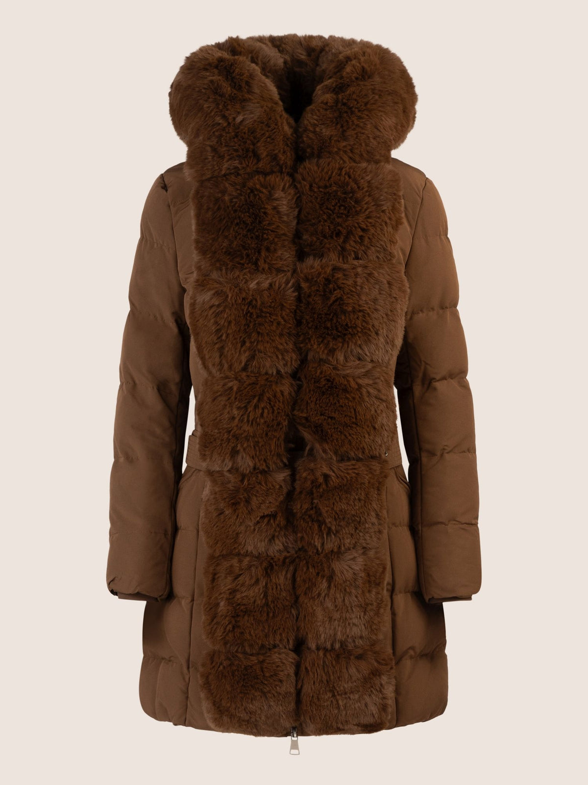APART Winterjacke mit Reißverschluss für praktischen Schutz an kalten Tagen | braun